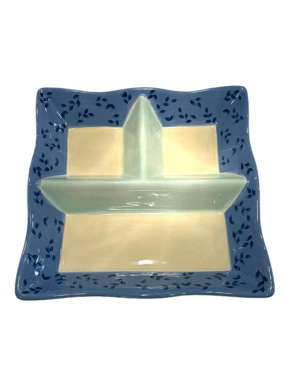 Vintage Pfaltzgraff Summer Breeze 3-Section 11” Serving Dish / Platter